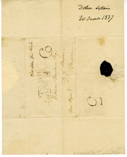 Sistare, Delia A., New York. To William Maclure Esq., City of Mexico, Mexico, Ann Eliza vessel., 1837 Dec. 20