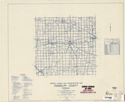 General highway and transportation map of Randolph County, Indiana