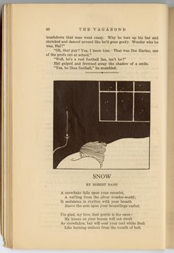 "Snow," [Verse], Robert Dane with Drawing by Yoshitaka Shioji