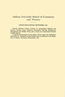 "Conference on Rural Education at Indiana University, July 12-16, 1920" vol. VIII, no. 5