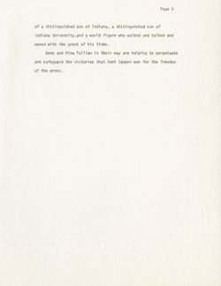 "Speech - Ceremonial, Cooper, Kent Scholarship," March 27, 1966