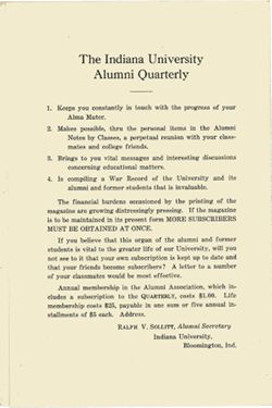 "Ballot for Alumni Councillors" vol. VII, no. 5