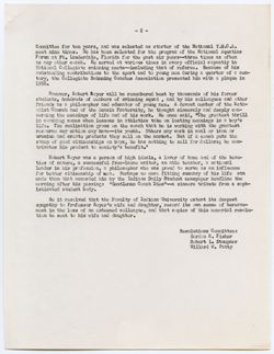 Memorial Resolution for Robert A. Royer, ca. 17 December 1957