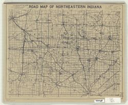 Road map of northeastern Indiana