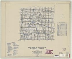 General highway and transportation map of Marshall County, Indiana