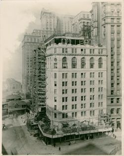 International Mercantile Co. Building, Replacing brick with Indiana Limestone