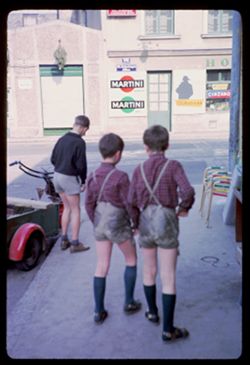 School boys in Vienna suburb of Grinzing