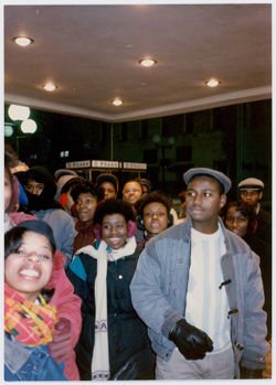 Crowd at premiere screening of The Color Purple