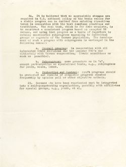 Report on reorientation, White, 1948