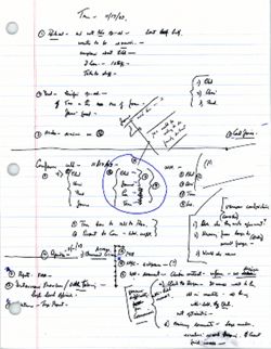 "Tom - 11/17/03" [Hamilton’s handwritten notes], November 17, 2003