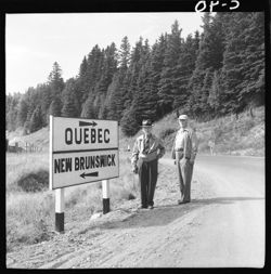 Ed and Ossie at Quebec-New Brunswick road