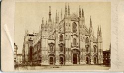 Souvenir card with photo of Milan Cathedral