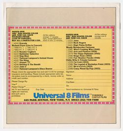 Universal 8 Films: Entertainment Catalog, 1979