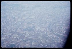 Vienna through haze - from Austrian A.L. plane
