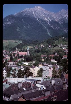 View northwest from top of Stadtturm Innsbruck