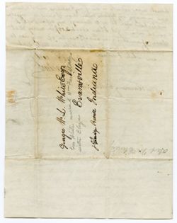 Alexander Maclure, New Harmony to George W. S. White, Evansville., 1846, May 6