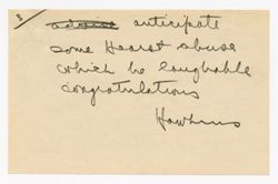4 March 1936: To: Roy W. Howard. From: William W. Hawkins.