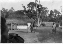 Group portrait in village