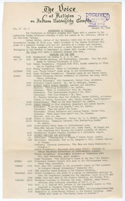 Indiana University Student Religious Cabinet records, 1938-1951, bulk 1940-1948, C430