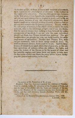 A Discourse on Education, Delivered Before the Legislature of the State of Indiana at the Request of the Joint Committee on Education, 17 January 1830