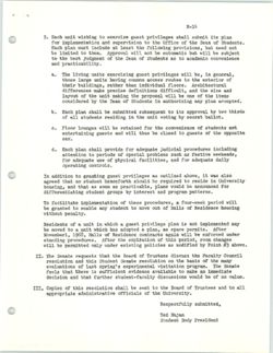 R-14 Resolution Concerning Guest Privileges in University Housing, 19 September 1968