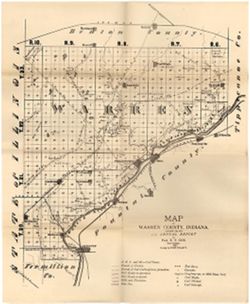 Map of Warren County, Indiana