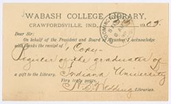 Wabash College Library 1902