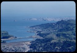 San Francisco Bay and city from east crown of Mt. Tamalpais in afternoon