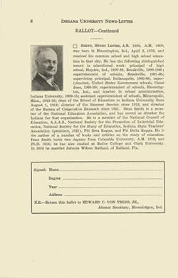 "Ballot for Alumni Councillors" vol. XIII, no. 5