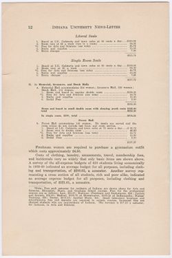 "Self- Help, Scholarships, and Basic Budgets Indiana University, 1941- 42" vol. XXIX, no. 2