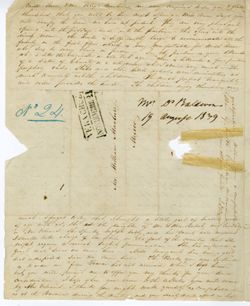 Baldwin, Mrs. D., New Harmony to William Maclure, Mexico., 1839 Aug. 19