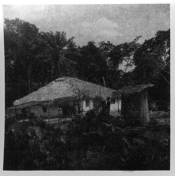 House hit by rainstorm at Gedetarbo.