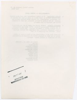 38: Non-Registration Policy, 09 May 1967