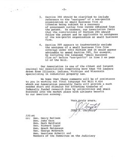 Letter from John H. Chrystal of the Patent Law Association of Chicago to Birch Bayh, July 2, 1979