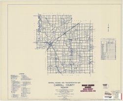 General highway and transportation map of Carroll County, Indiana