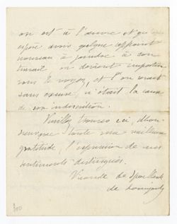 1882 Dec 23.Spoelberch de Lovejoul, Charles Victor Maximilien Albert, vicomte de, 1836-1907, bibliographer. Bruxelles, Belgium. To "monsieur." Thanks him for the information concerning the autographs he is selling. Asks whether he has any of Gautier, Balzac, or George Sand. A.L.S.