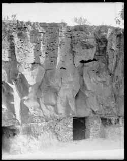 Cave at San Angel--lava buried cemetery