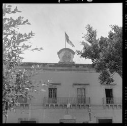 Flag flying over police station