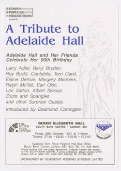 A Tribute to Adelaide Hall, October 25, 1991