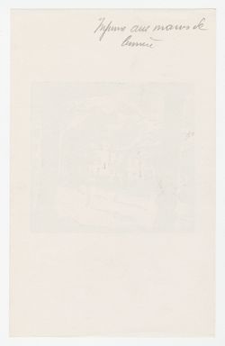 undated.Estaunié, Édouard, 1862-1942, author. To Monsieur. Comments on the accomplishments of Genevieve Rostan who is a woodcut artist of genunine talent. A.L.S.