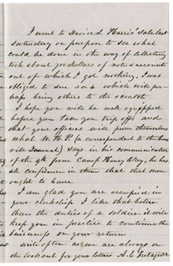 A[chilles] Fretageot, New Harmony to [A. M. Fretageot], [Union Army]., 1861, Sept. 16