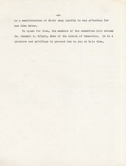 "Remarks to Alumni Luncheon at Commencement." -Indiana University Alumni Hall. June 12, 1948