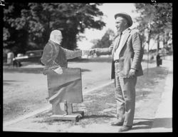 Man and sign