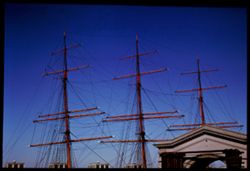 3 masts against the Sky. San Francisco's Embarcadero.