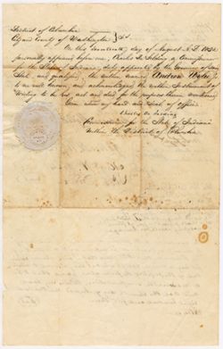 Final Will and Testament of Andrew Wylie, 17 August 1852