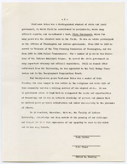 Memorial Resolution for Frank Greene Bates, ca. 15 November 1955