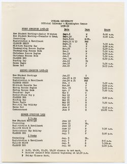 Report on the University Calendar, 21 May 1957