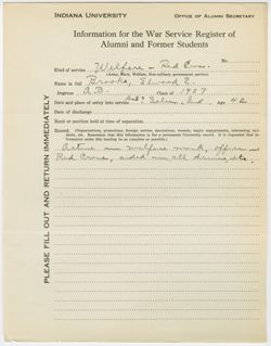 Brooks, Edward E. - Red Cross and other welfare