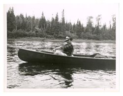 Man in canoe