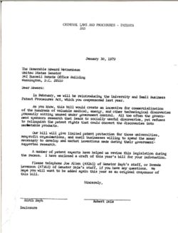 Letter from Birch Bayh and Robert Dole to Howard Metzenbaum, January 30, 1979
